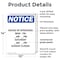 Signmission Hours Of Operation Mon - Fri _, 10 in W x Rectangle, Plastic OS-2PACK-NS-P-1014-V-13542 - alternate 4